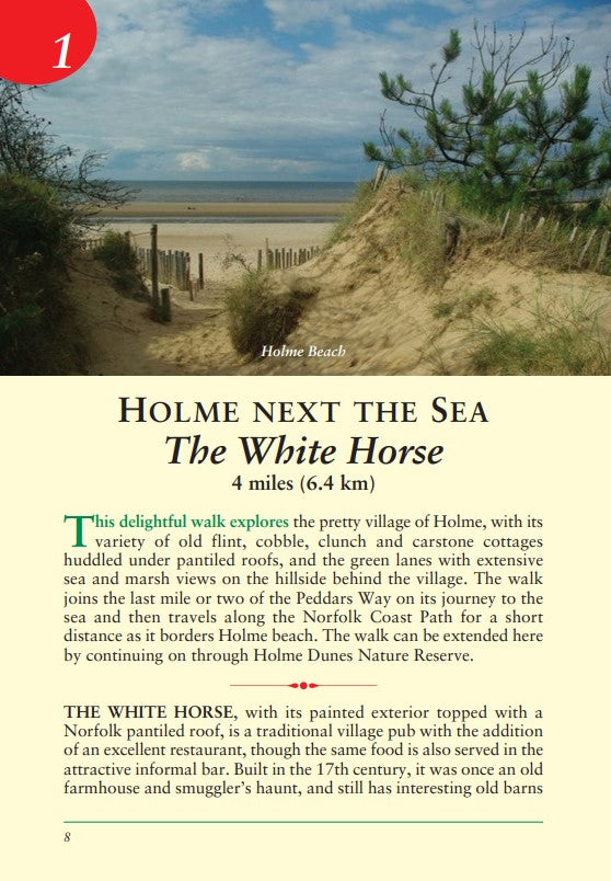 Pub Walks in Norfolk book sample page