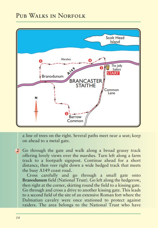 Pub Walks in Norfolk book sample page