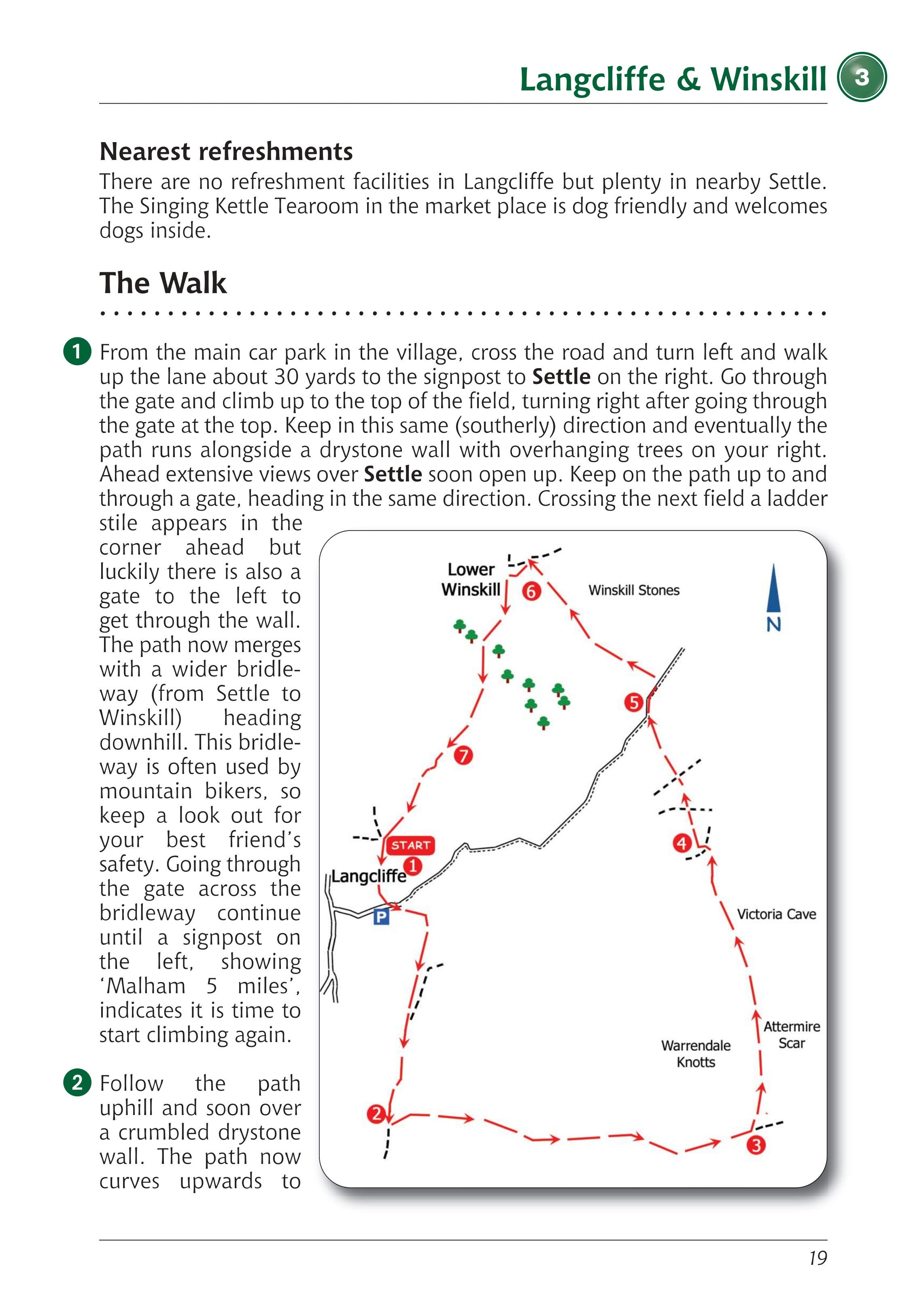 Yorkshire Dales A Dog Walker's Guide sample walk. 20 circular dog walks.