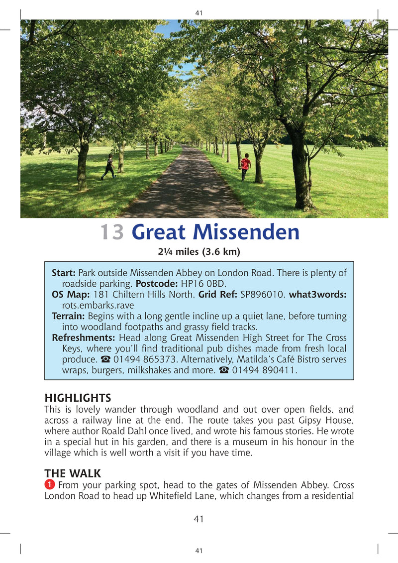 Short Walks in the Chilterns sample page