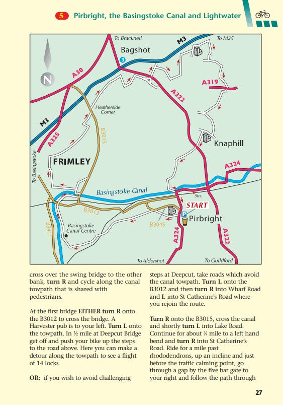 On Your Bike Surrey cycle rides sample page