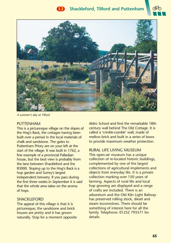 On Your Bike Surrey cycle rides sample page
