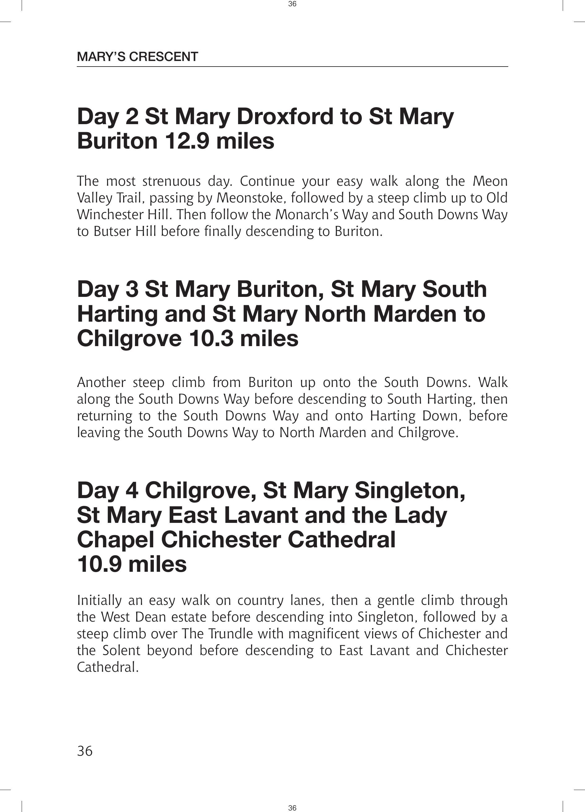 Mary's Crescent - A four-day walk from Portchester Castle to Chichester Cathedral, through the South Downs National Park