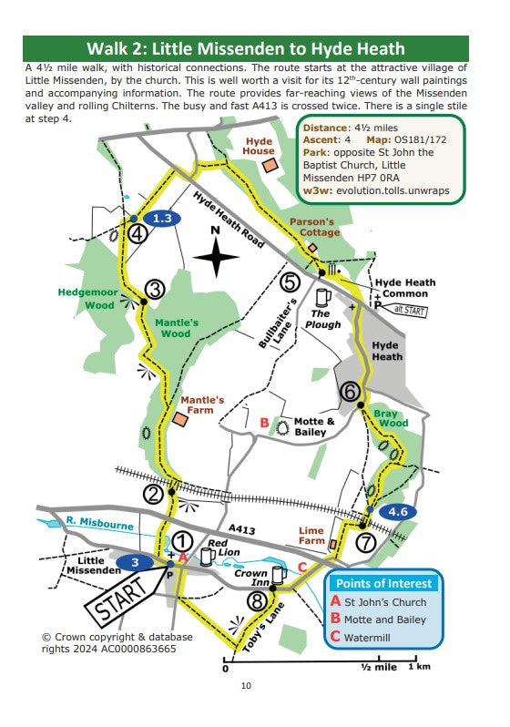 Circular Walks in the South East Chilterns sample page