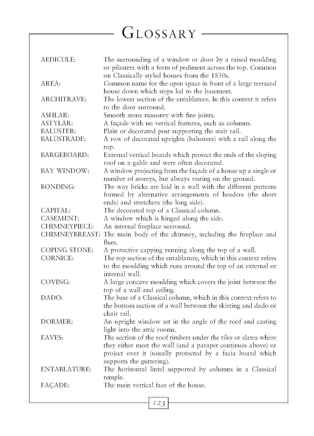 The Victorian House Explained Glossary of terms