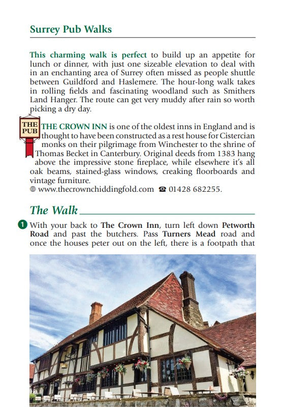 Surrey Pub Walks sample page