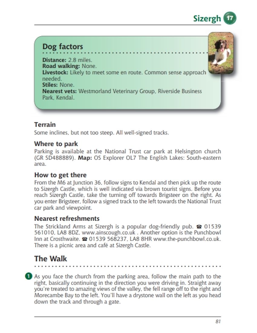 Lake District A Dog Walker's Guide Sizergh walk
