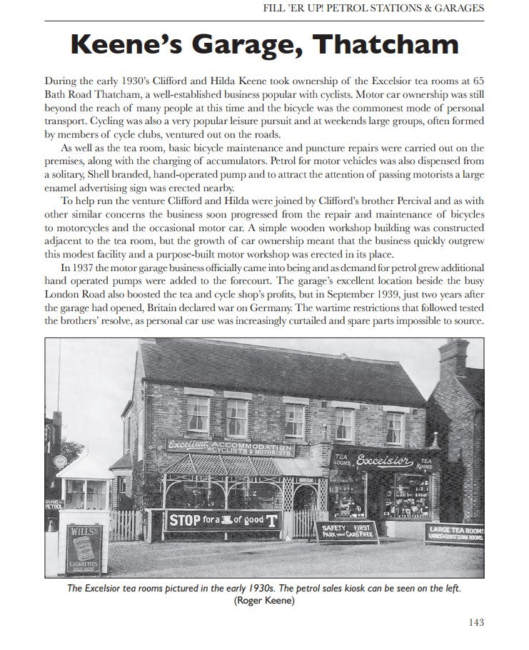 A Motoring History of the Kennet Valley look inside content Keene's Garage
