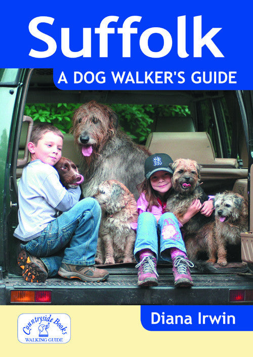 Suffolk A Dog Walker's Guide book cover. Best local dog walks. 