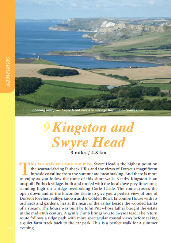 Dorset Year Round Walks Kingston Swyre Head summer walk