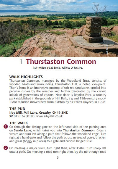 Guide to Cheshire Pub Walks Thurstaston sample walk