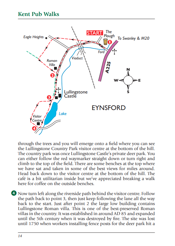 Kent Pub Walks Eynsford walk map