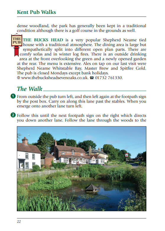Kent Pub Walks The Bucks Head Godden Green walk