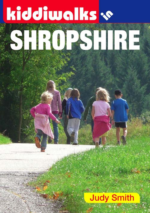 Kiddiwalks in Shropshire book cover. 20 family walks.