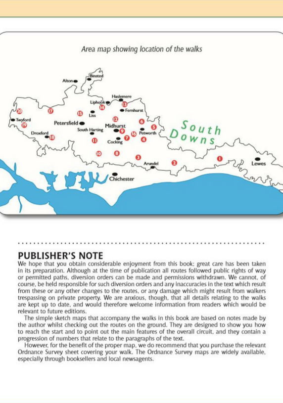 South Downs A Dog Walker's Guide area map