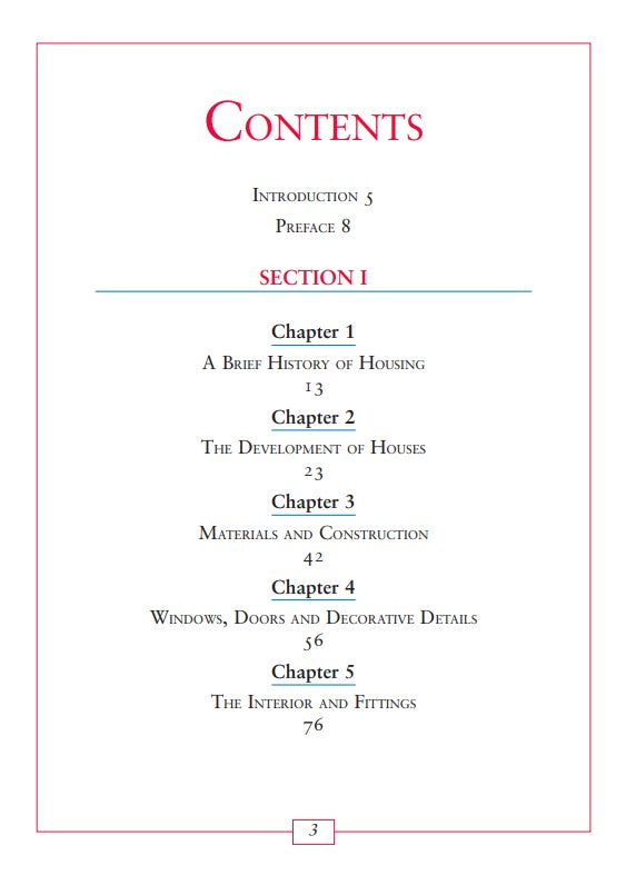 Tracing the History of Houses what's in the book contents