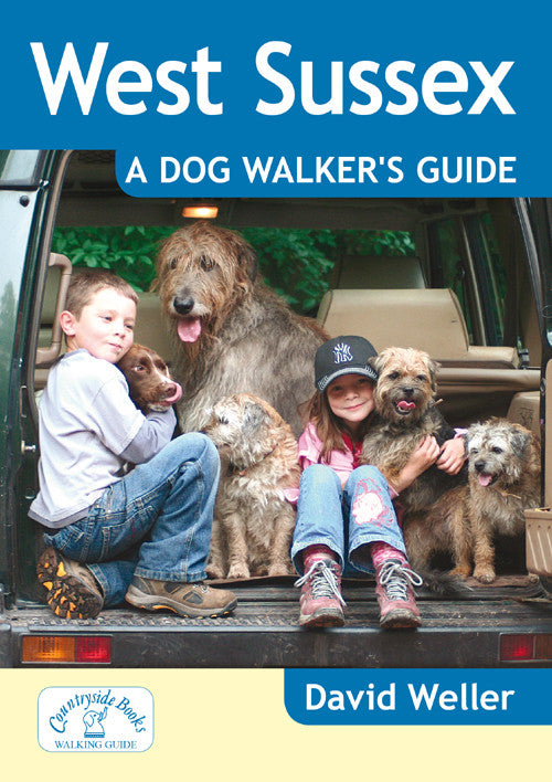 West Sussex A Dog Walker's Guide book cover. Best dog walks. 