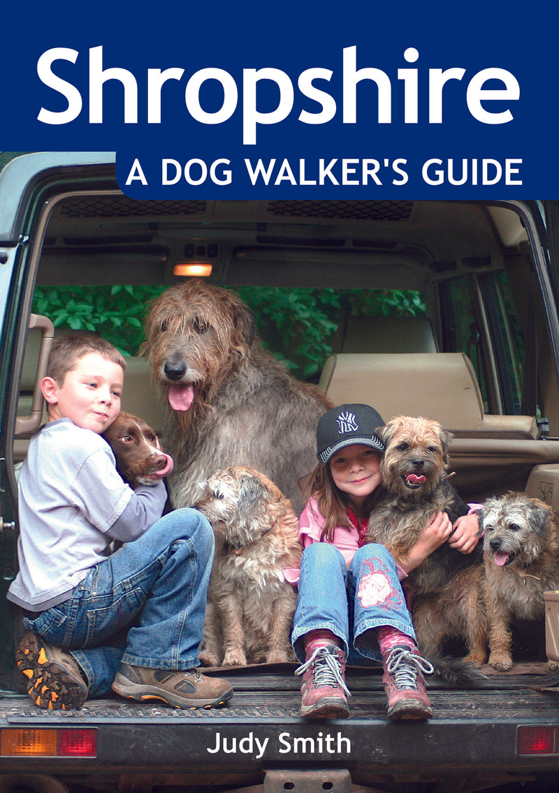 Shropshire A Dog Walker's Guide book cover. Best dog walks in Shropshire.