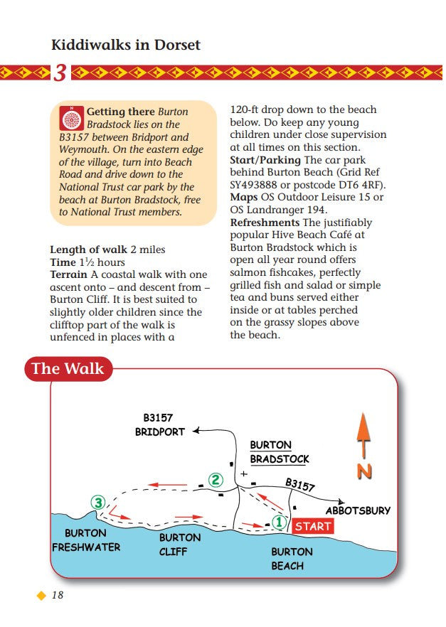 Kiddiwalks in Dorset cover Things to do in Dorset with children kids sample page