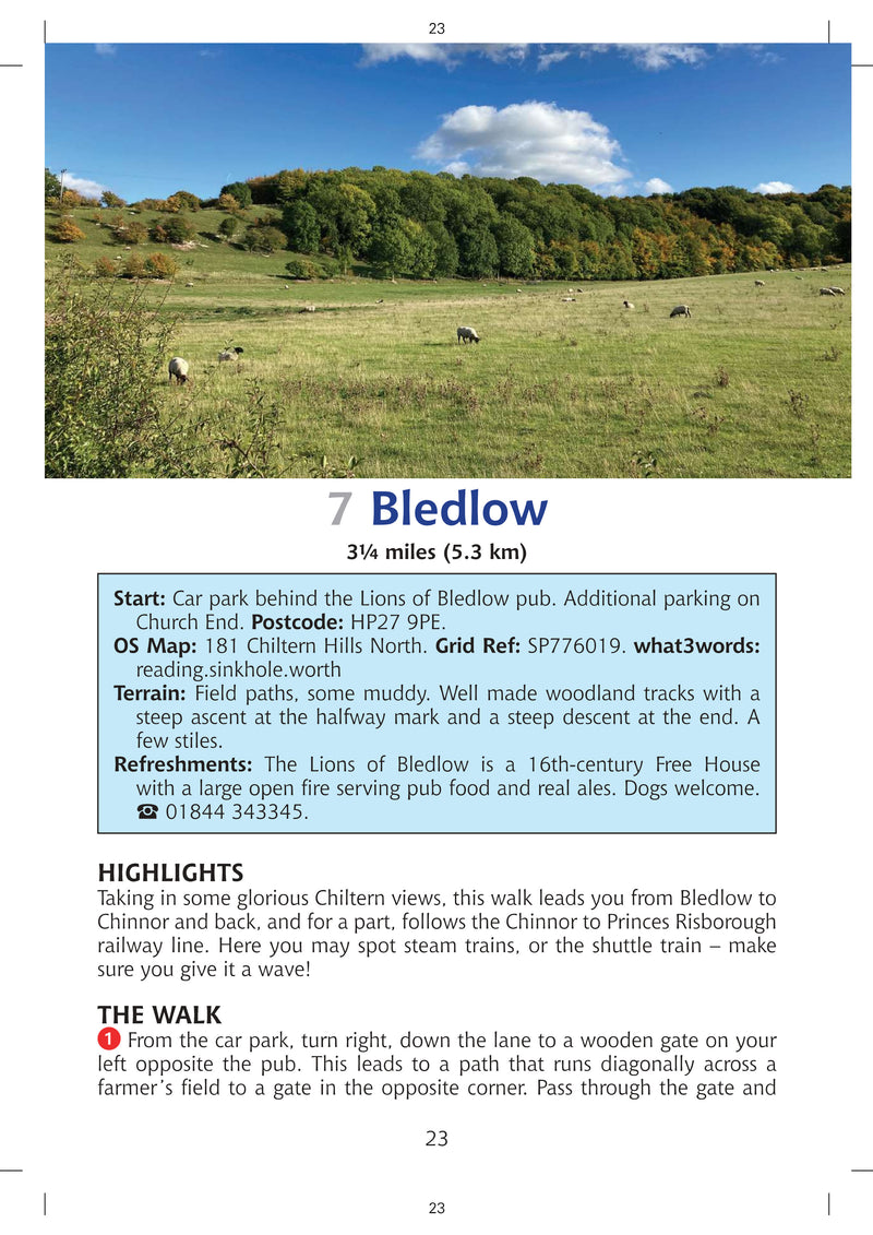 Short Walks in the Chilterns sample page