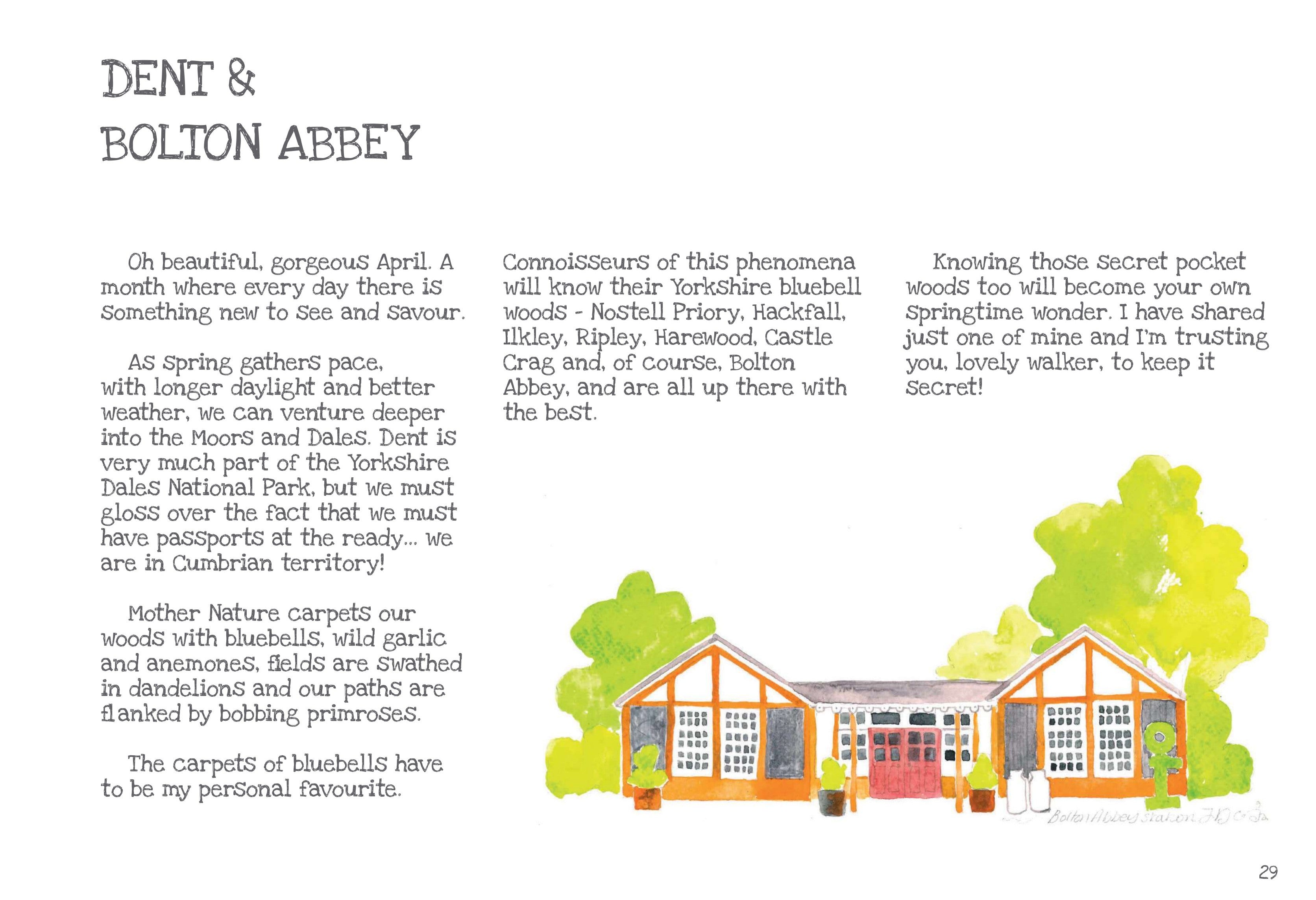 Lovely walks that end with coffee and cake in Yorkshire sample walk page Bolton Abbey