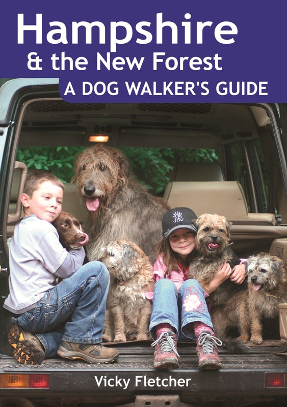 Hampshire & the New Forest A Dog Walker's Guide book cover. Local Dog Walks.