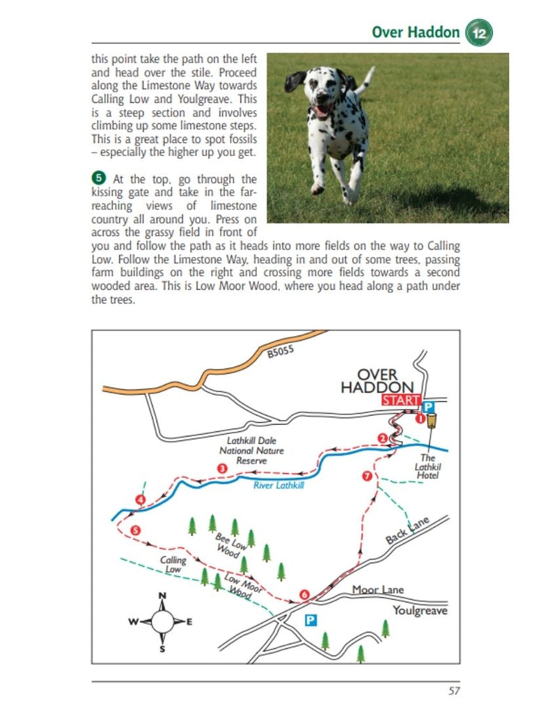 Derbyshire & the Peak District Dog Friendly Pub Walks Over Haddon walk and map