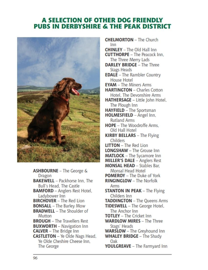 Derbyshire & the Peak District Dog Friendly Pub Walks local dog-friendly pubs