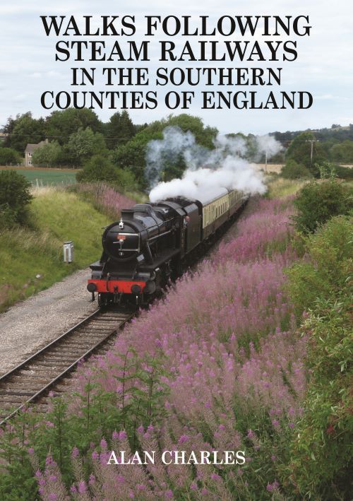 Walks Following Steam Railways in the Southern Counties of England. Heritage Railway Steam Trains walking routes