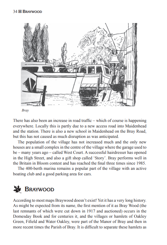 The Berkshire Village Book Braywood Bray entry