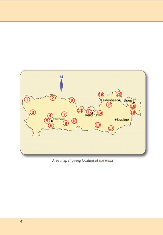 Berkshire A Dog Walker's Guide area map
