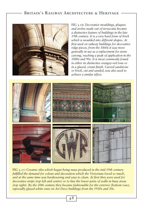 Britain's Railway Architecture & Heritage decorative mouldings styles what's in the book