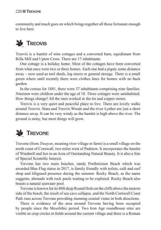 The Cornwall Village Book Treovis & Trevone