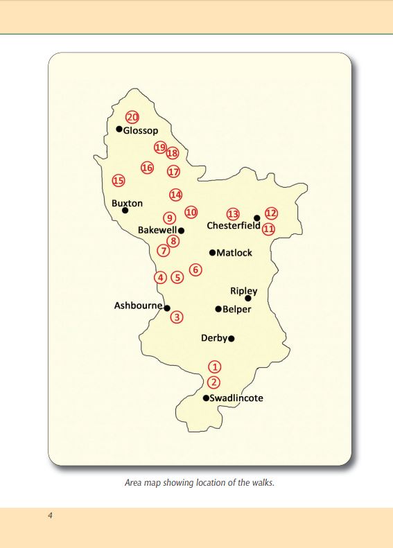 Derbyshire & the Peak District A Dog Walker's Guide area map