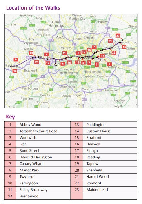 Exploring the Elizabeth Line 23 Walks from Crossrail Stations route locations