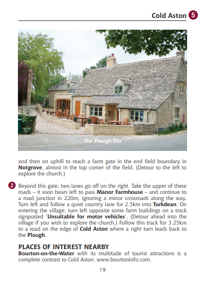 Guide to the Cotswolds Pub Walks The Plough Inn Cold Aston