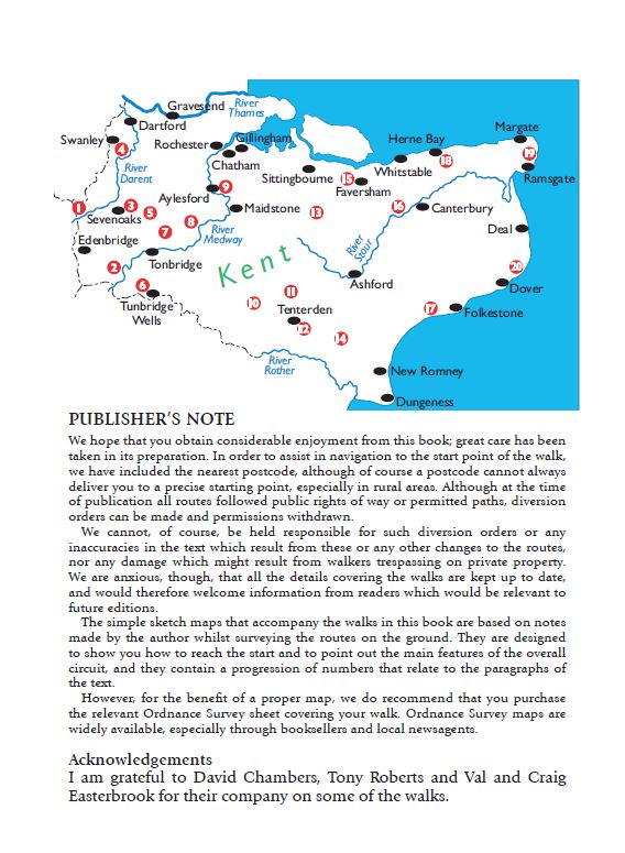 Kent Tea Room Walks area map