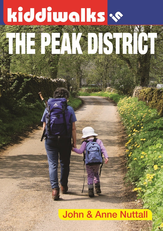 Kiddiwalks in the Peak District book cover. 20 family walks