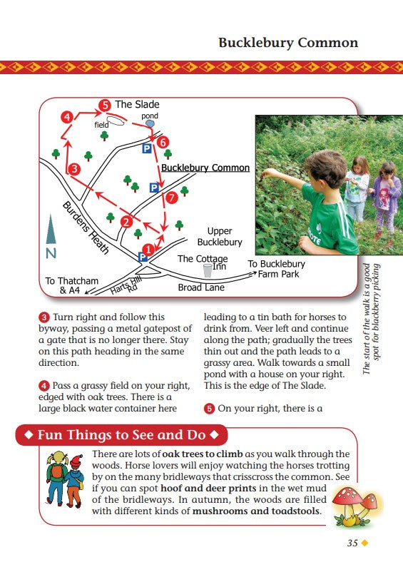 Kiddiwalks in Berkshire sample walk Bucklebury Common