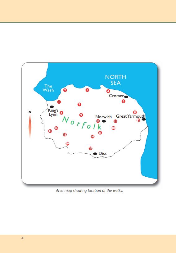 Norfolk A Dog Walker's Guide area map