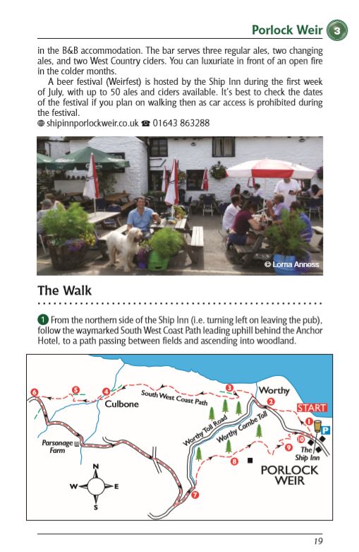 Somerset Dog Friendly Pub Walks Porlock Weir walk and map