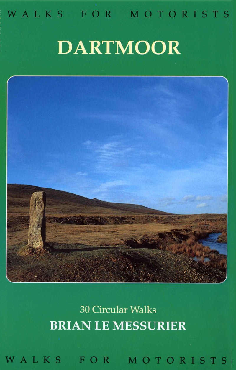 Walks for Motorists Dartmoor book cover. Countryside walks.