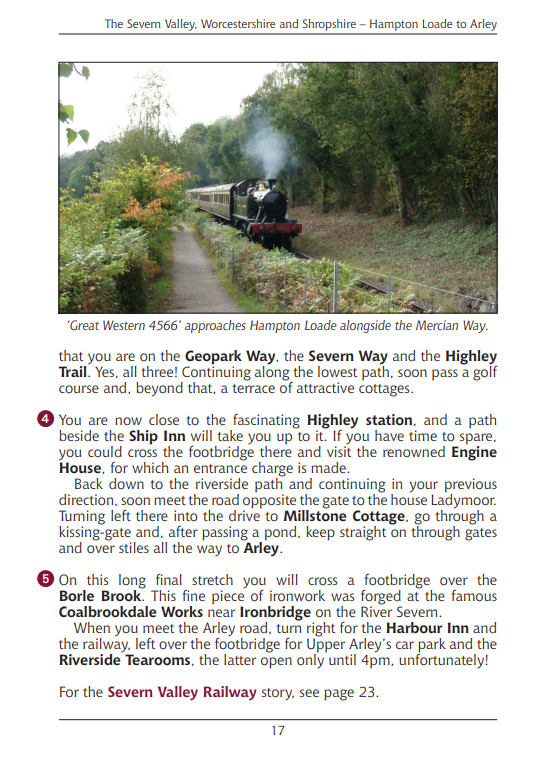 Walks Following Steam Railways in the Southern Counties of England. Heritage Railway Steam Trains walking routes Great Western 4566