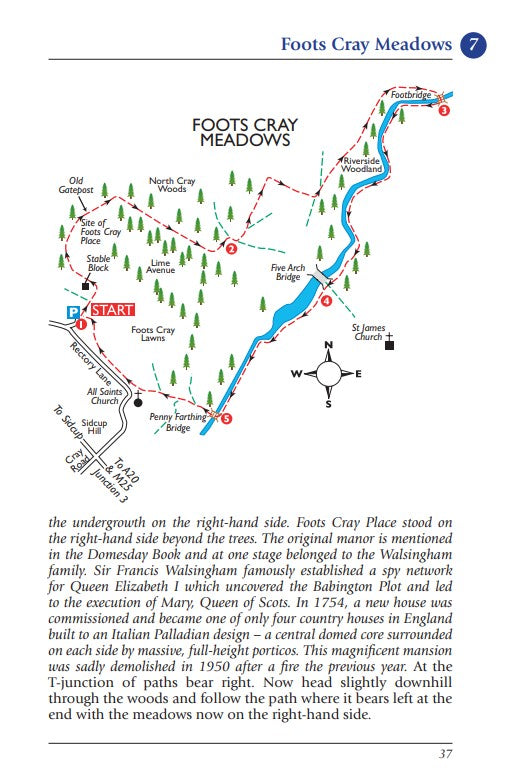 Walkerside Walks in Kent example walk Foots Cray Meadows