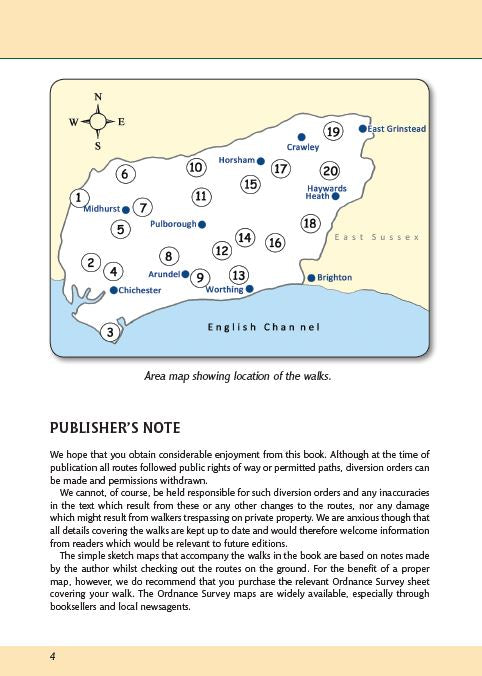 West Sussex A Dog Walker's Guide area map